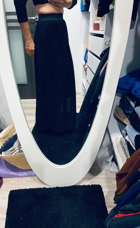 Čierna dlha sukna, s