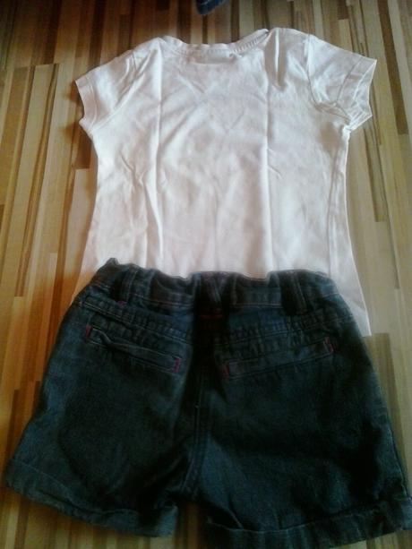 Biele tricko s kratasami riflovymi, lupilu,110