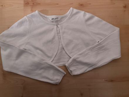 Bolerko biele 8-10 rokov, h&m,140