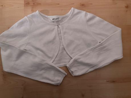 Bolerko biele 8-10 rokov, h&m,140