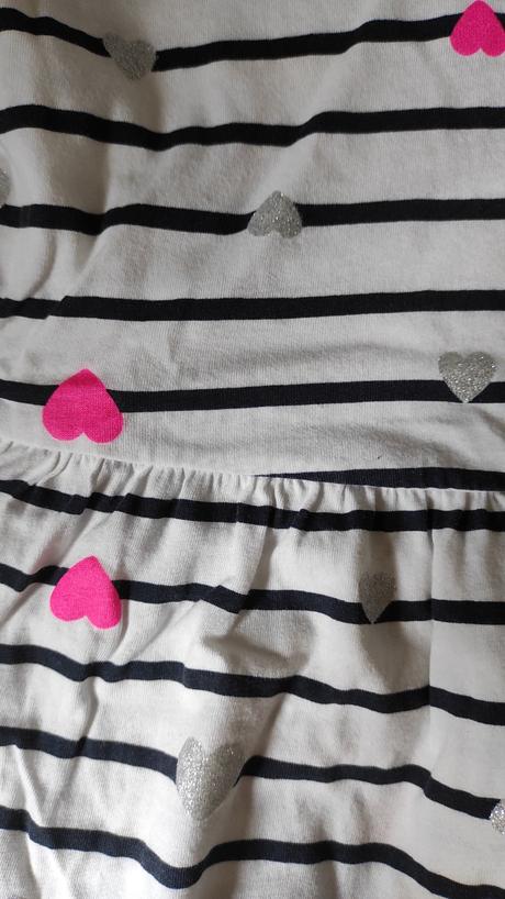 Námornícke šaty so srdiečkami, h&m,134