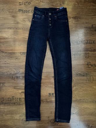 Tmavomodré elastické skinny rifle, takko,134