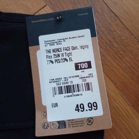 Športové legíny the north face-nové s visačkou, s