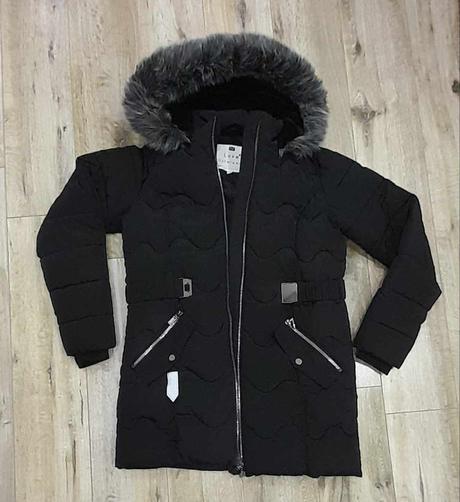 Čierna zimná bunda predĺžená 164, f&f,164