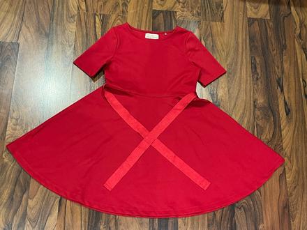 Červené šaty lindex 134/140, lindex,134