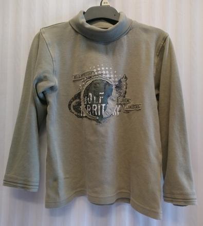 Zelený rolák s motívom, ycc, 128 cm, 128