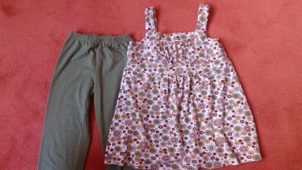 Tunika na ramienka a legíny, asi na 5-6 rokov, next,110