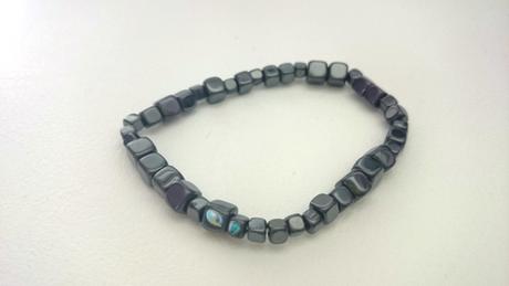 Náramok hematit- leštené kocky, 