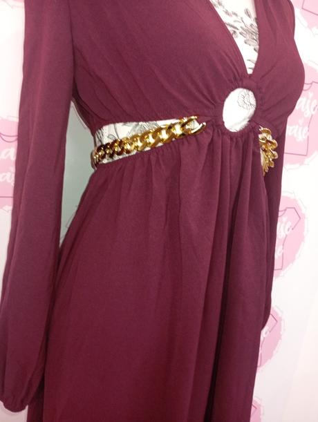 Šaty s retiazkou, pás elastický, m