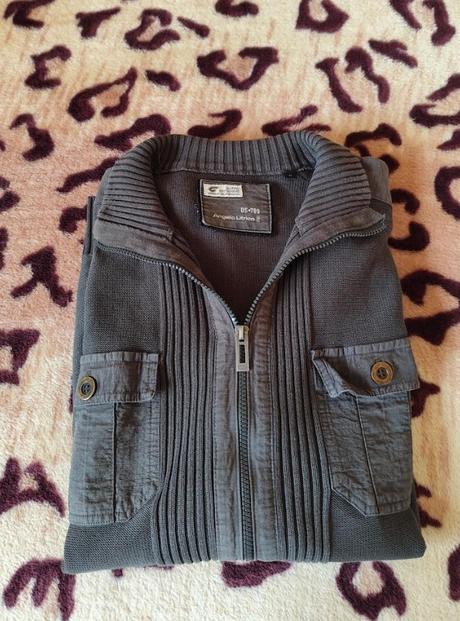 Pánsky sveter xl, zelenošedá farba, xl