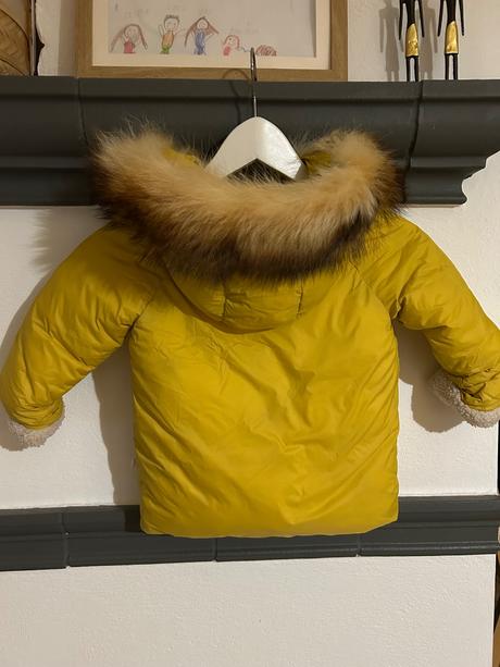 Zimna bunda zara s pravou kozusinou, zara,92