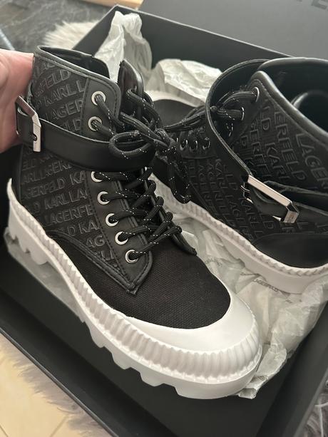 Krásne štýlové čižmy karl lagerfeld v krabici, 39, karl lagerfeld,39