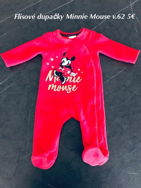 Flisové dupačky minnie mouse, disney,62