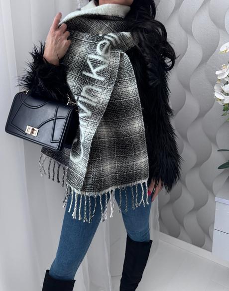 Calvin klein - vlnený šál, calvin klein