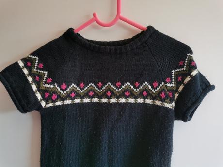 Pletené šaty k legínam, 128