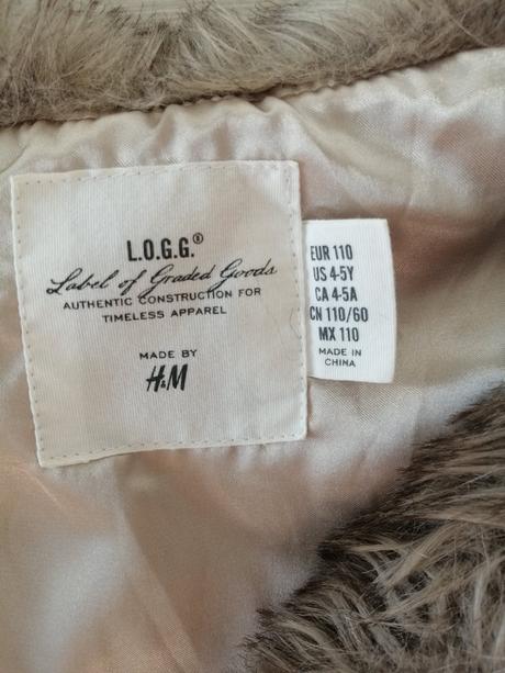 Kožušinová vesta h&m, h&m,110