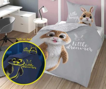 Obliečky malý zajačik svietiace 140/200, 70/80, šírka (cm): 140,dĺžka (cm): 200