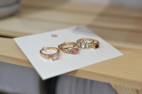 Zlato-ružová sada šperkov, h&m