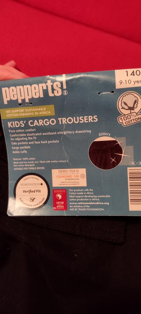 Nenosené cargo nohavice 140, pepperts,140