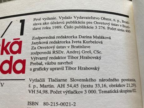 Malá slovenská vlastiveda 1.diel (1989), 
