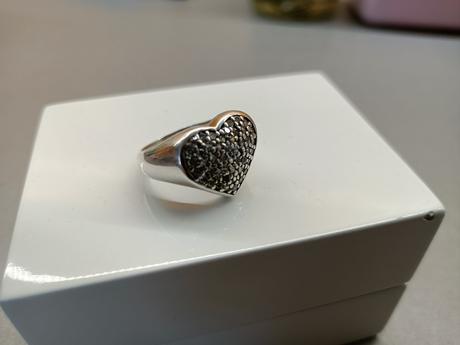 Strieborný prsteň srdce, 
