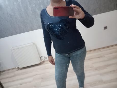 Tričko s ligotavym srdiečkom, m