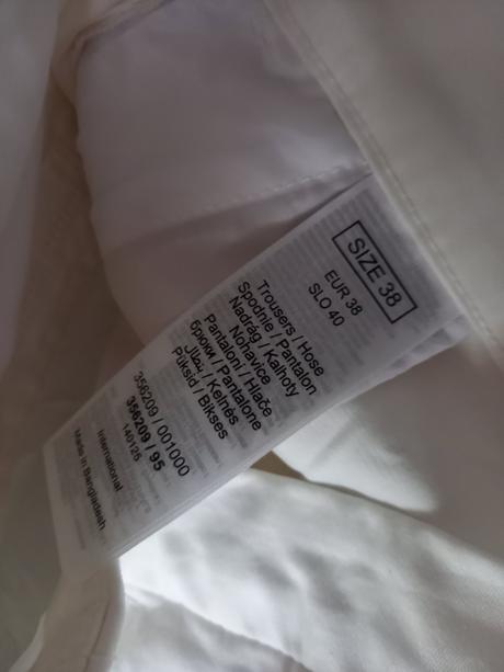 Biele bavlna orsay nohavice v.38, aj v.36, orsay,36