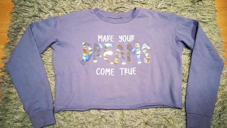 Mikina crop top 158-164, 158