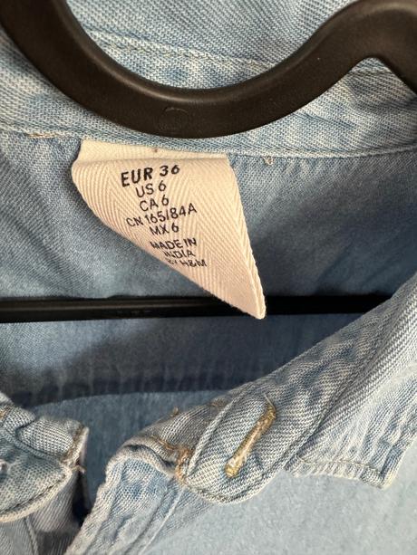 H&m riflova košeľa, h&m,s