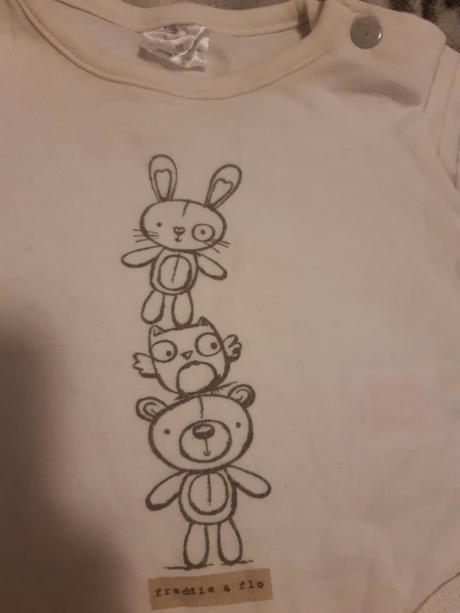 Body s kratkym rukavom biele s obrazkom zvieratiek, f&f,56