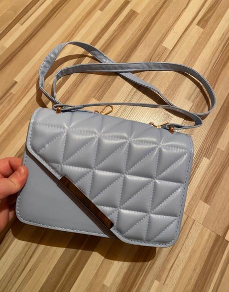 Nová svetlomodrá elegantná crossbody kabelka, 