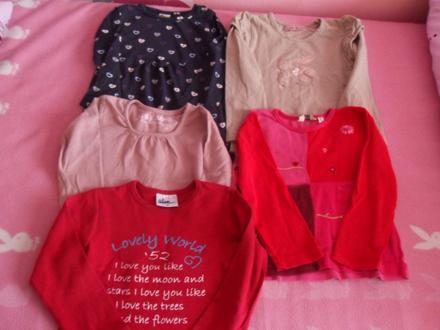 4 ks triciek vo velkostiach 86-98 cena spolu 4, 86