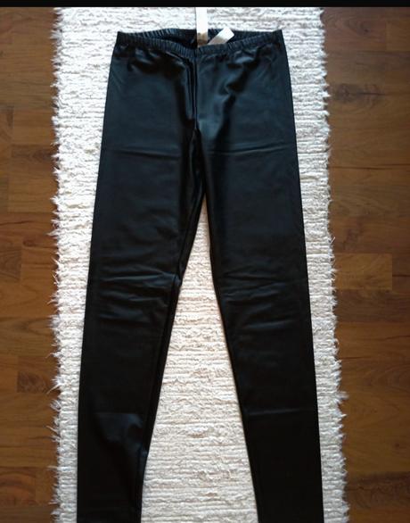 Koženné legíny, h&m,s