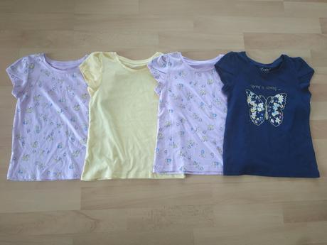 Dievčenské bavlnené tričká veľ. 110, palomino,110
