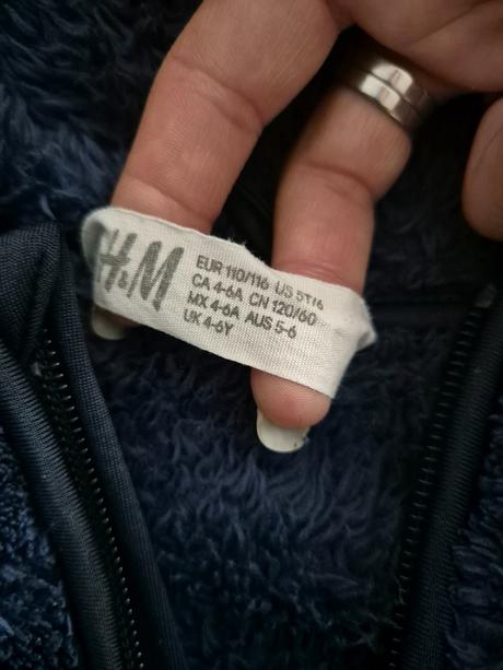 Teplá mikina h&m 110/116, h&m,116