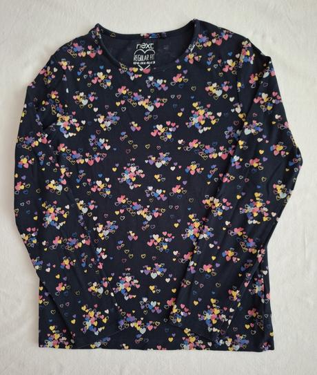 Tričko čierne so srdiečkami, next,164