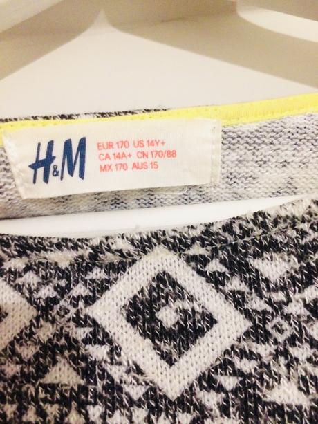 Vzorovany dievcensky pulover, h&m,170