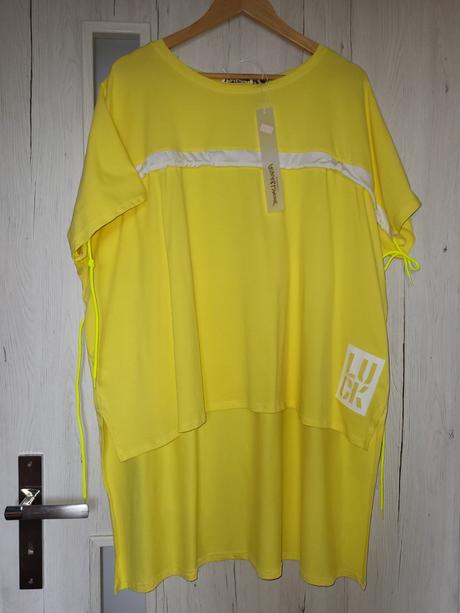 Zlta tunika/predlzena zadna cast, 