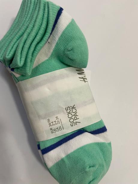 7 párov športové ponožky, h&m,34 / 35 / 36