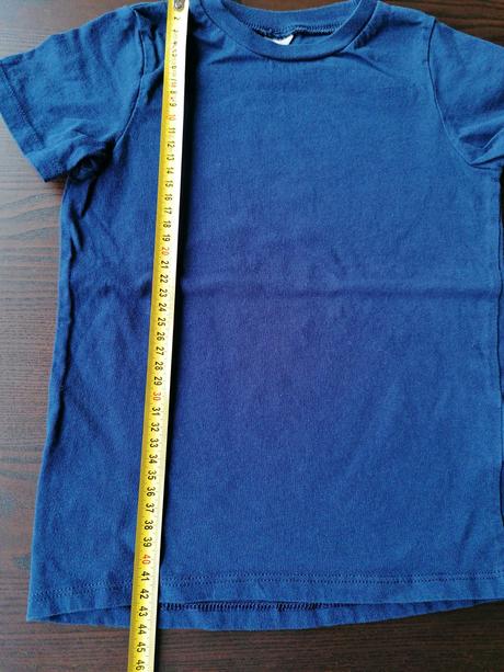 Tmavomodré basic tricko, h&m,104