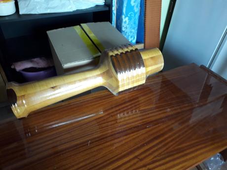 Krasna stara drevena vysoka vaza "socialisticka", 