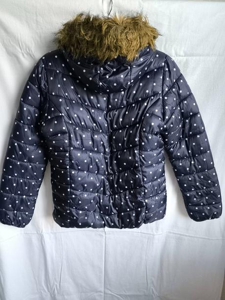 Tmavomodrá bodkovaná bunda, f&f,164