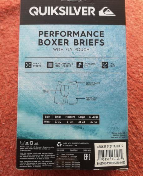 Quiksilver pánske  boxerky 3 ks veľkosť s, quiksilver,s