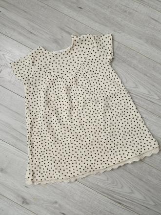 Štýlové bavlnené šaty / tunika s bodkovaným vzorom, zara,104