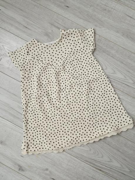 Štýlové bavlnené šaty / tunika s bodkovaným vzorom, zara,104