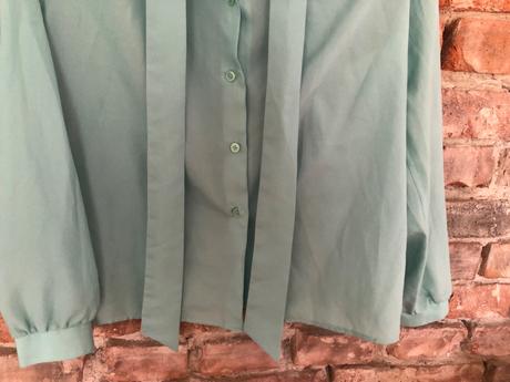 Zelená blúzka s mašľou, s/m, s