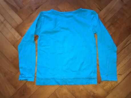 Krásne modré tričko - dievčenské - 140, 140