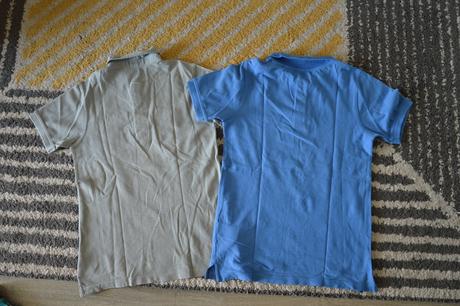 Sivé tričko s golierom 146/152, c&a,146