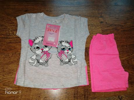 Letný komplet s volánikmi, 74 / 80