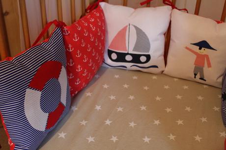 Hniezdo do postieľky námorník, šírka (cm): 60,dĺžka (cm): 120